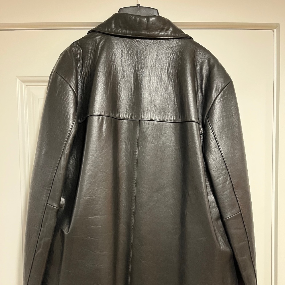 COACH Leather Car Coat - Picture 2 of 5
